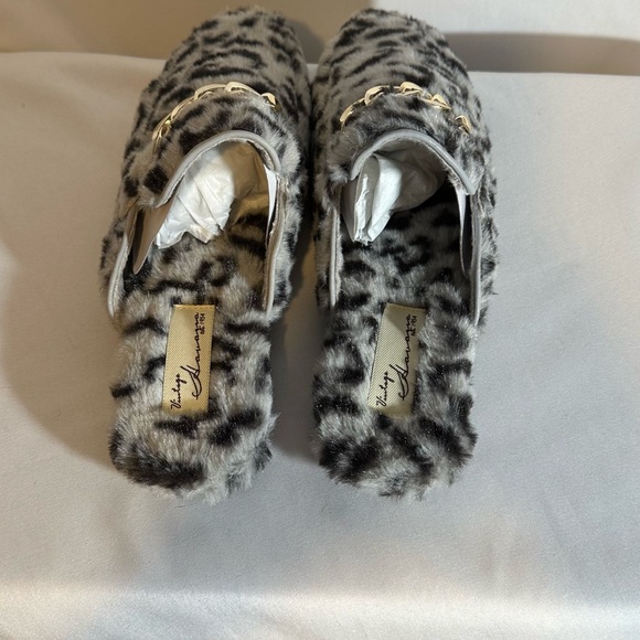 Vintage Havana  Easy Cheetah Slipper Slides Grey Women's Shoes 7 - Picture 4 of 6